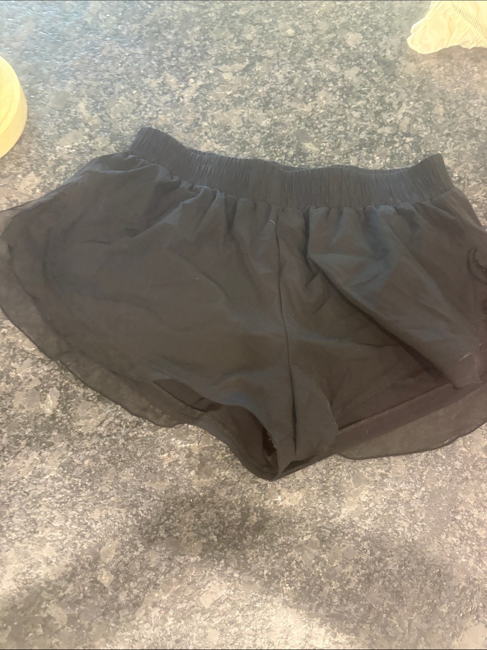 Black Women's Athletic Shorts with Elastic Waistband